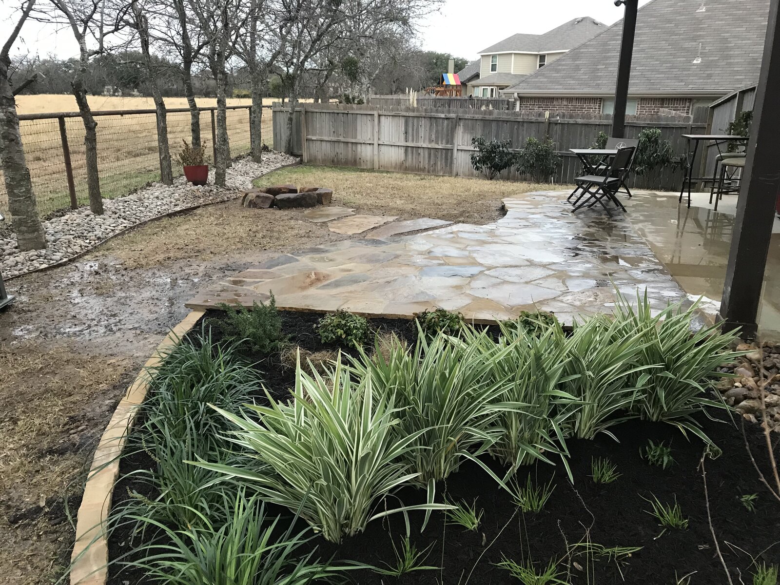 Completed outdoor living space