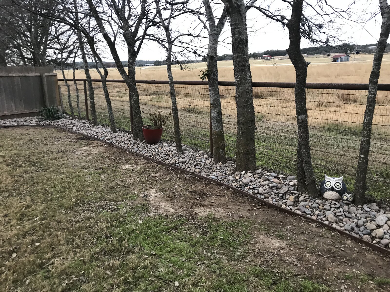 Backyard hardscape detail