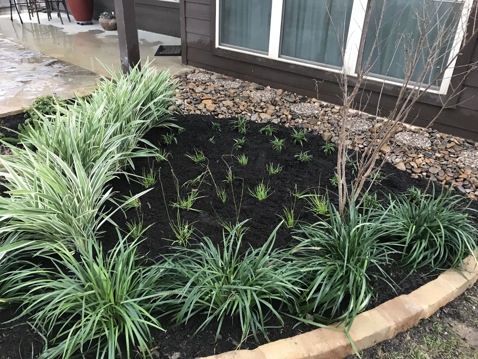 Xeriscape planting bed