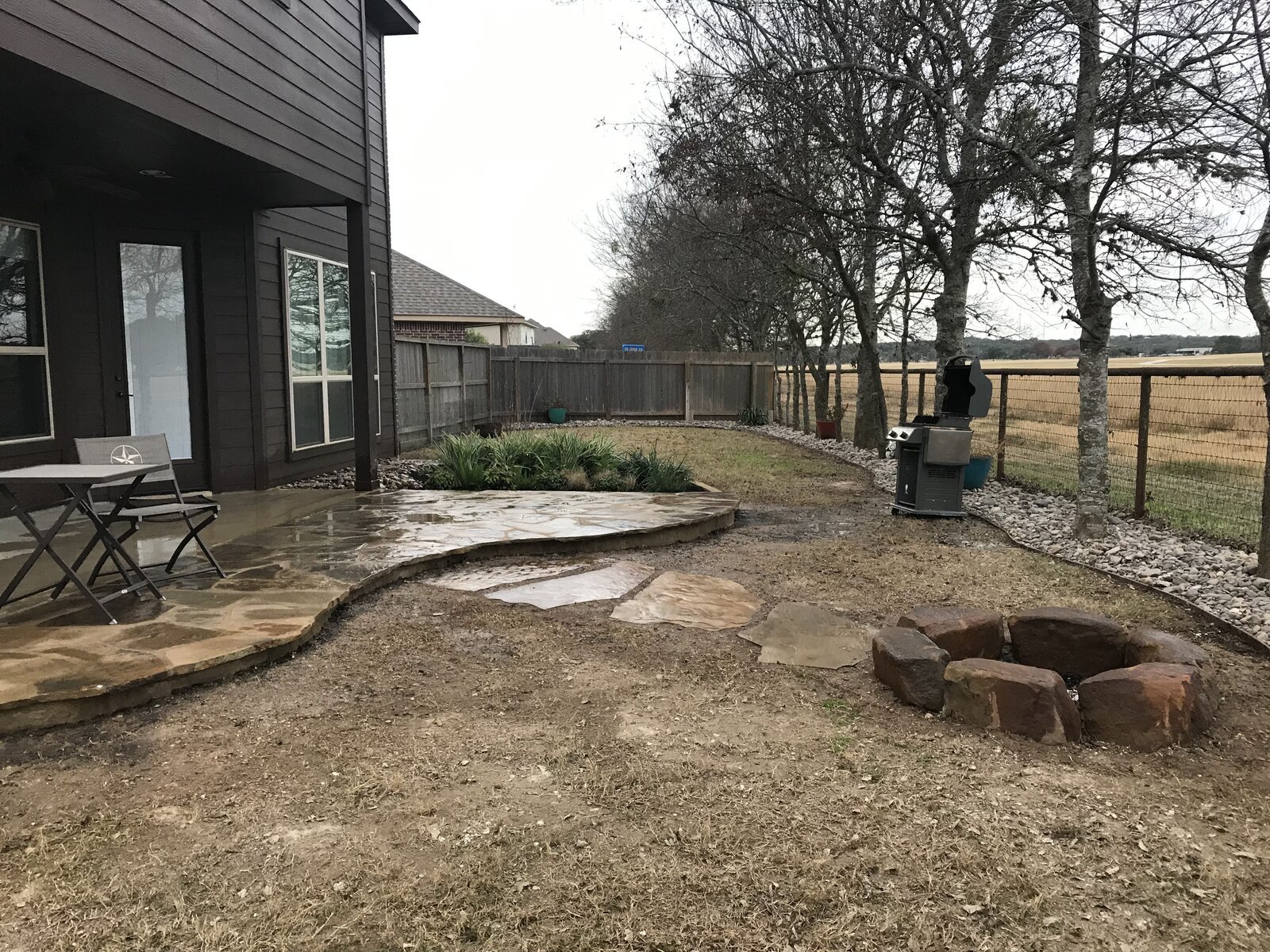 Completed outdoor living space