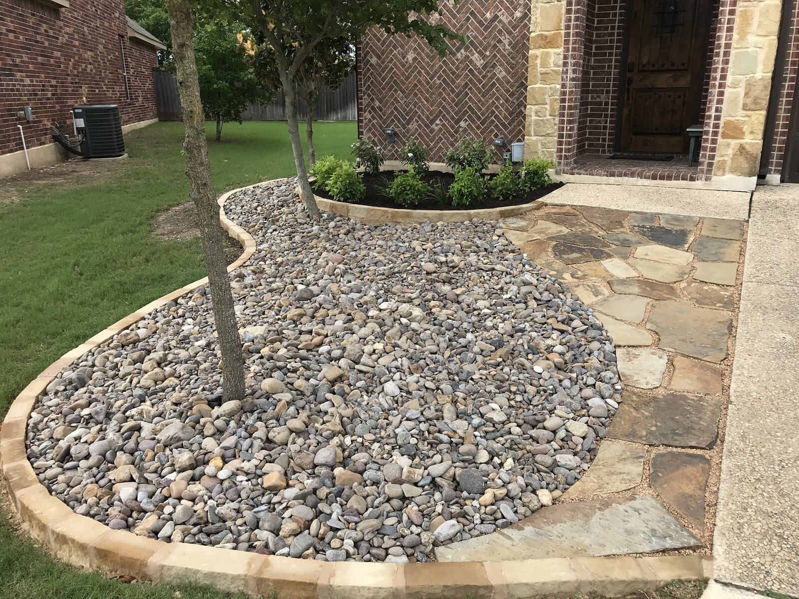 Xeriscape planting bed