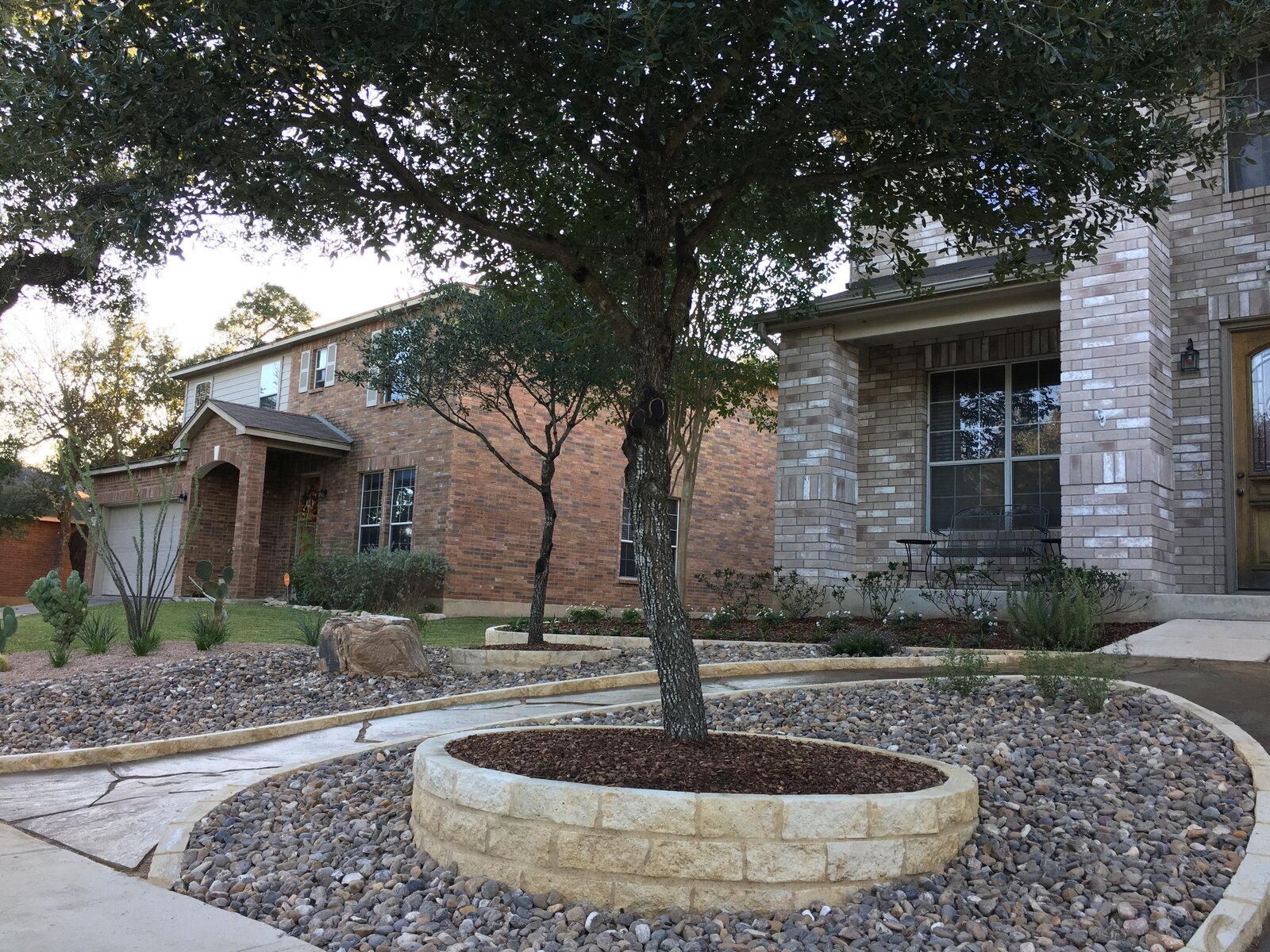 Xeriscape planting bed