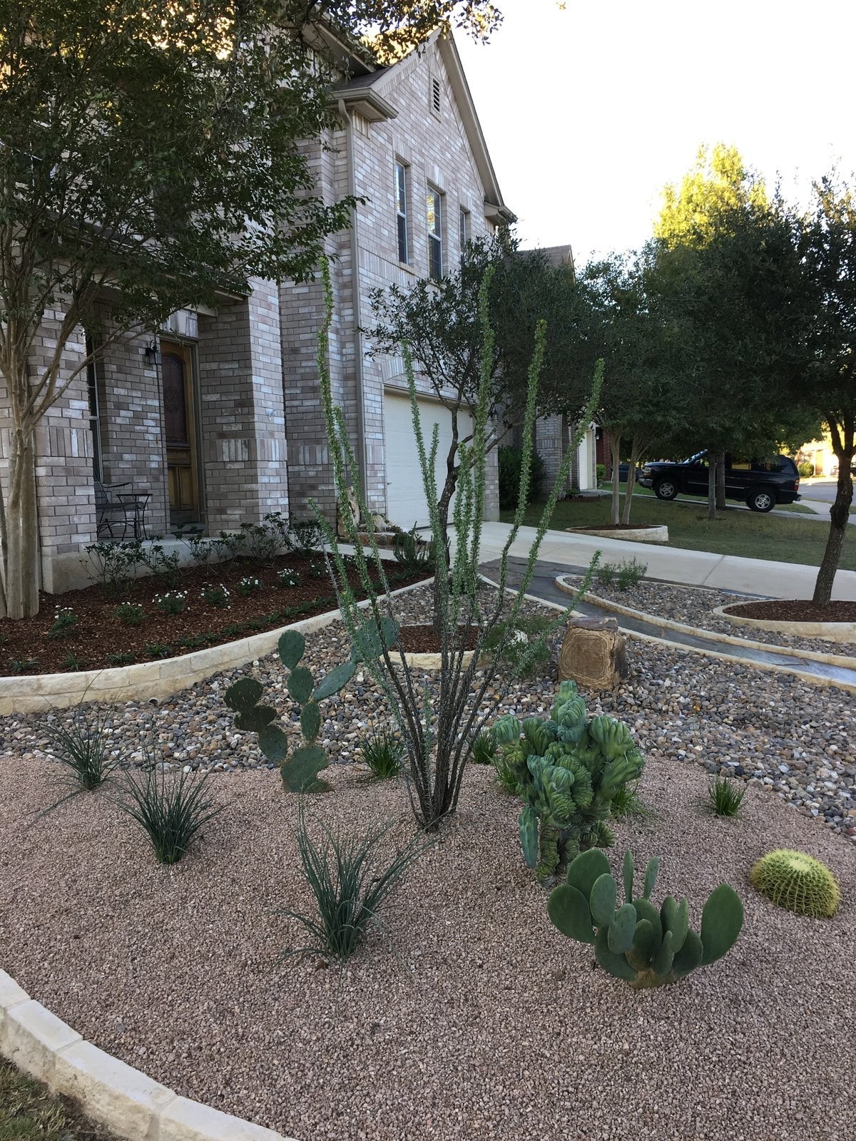 Backyard hardscape detail