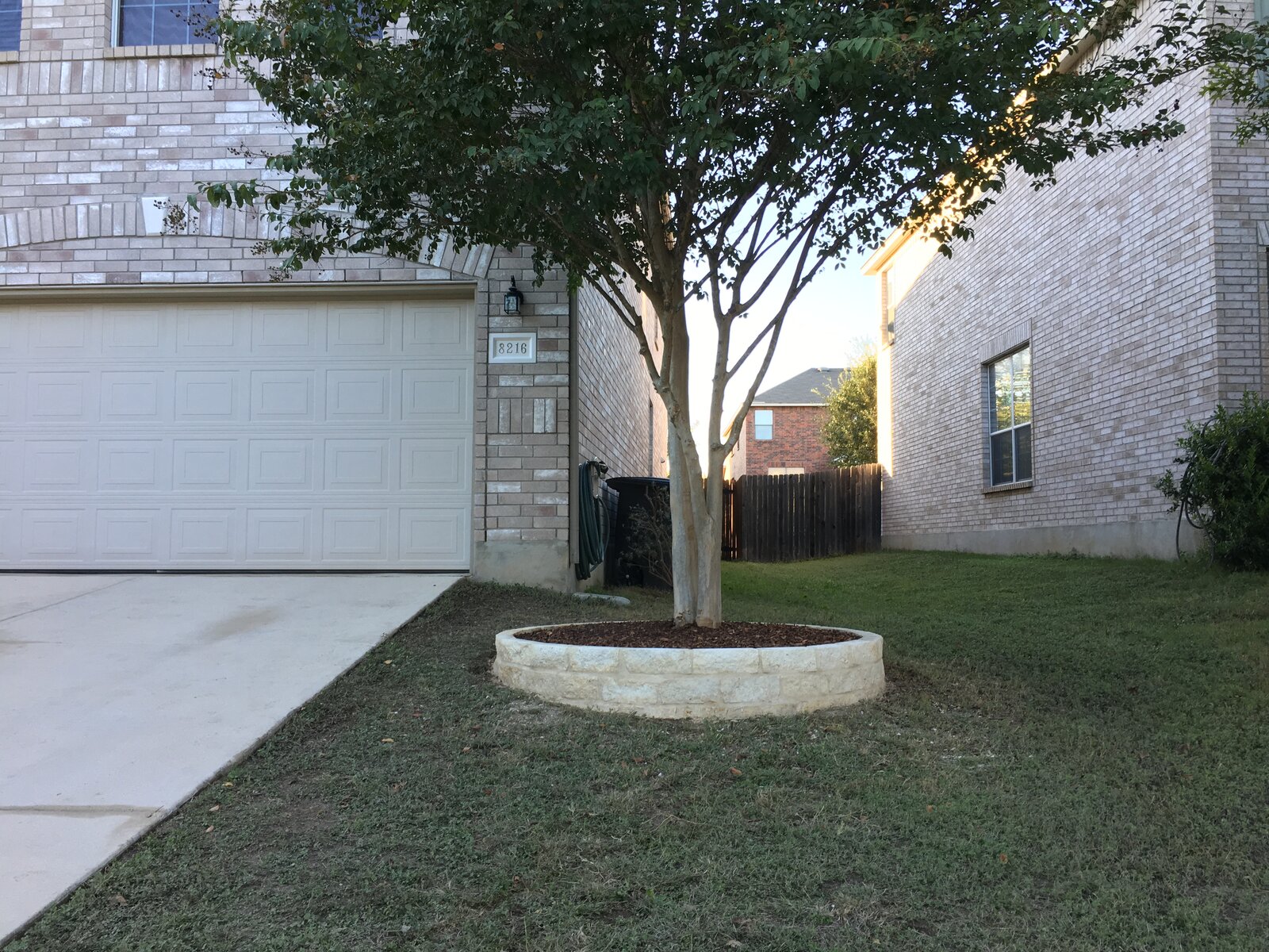 Xeriscape planting bed