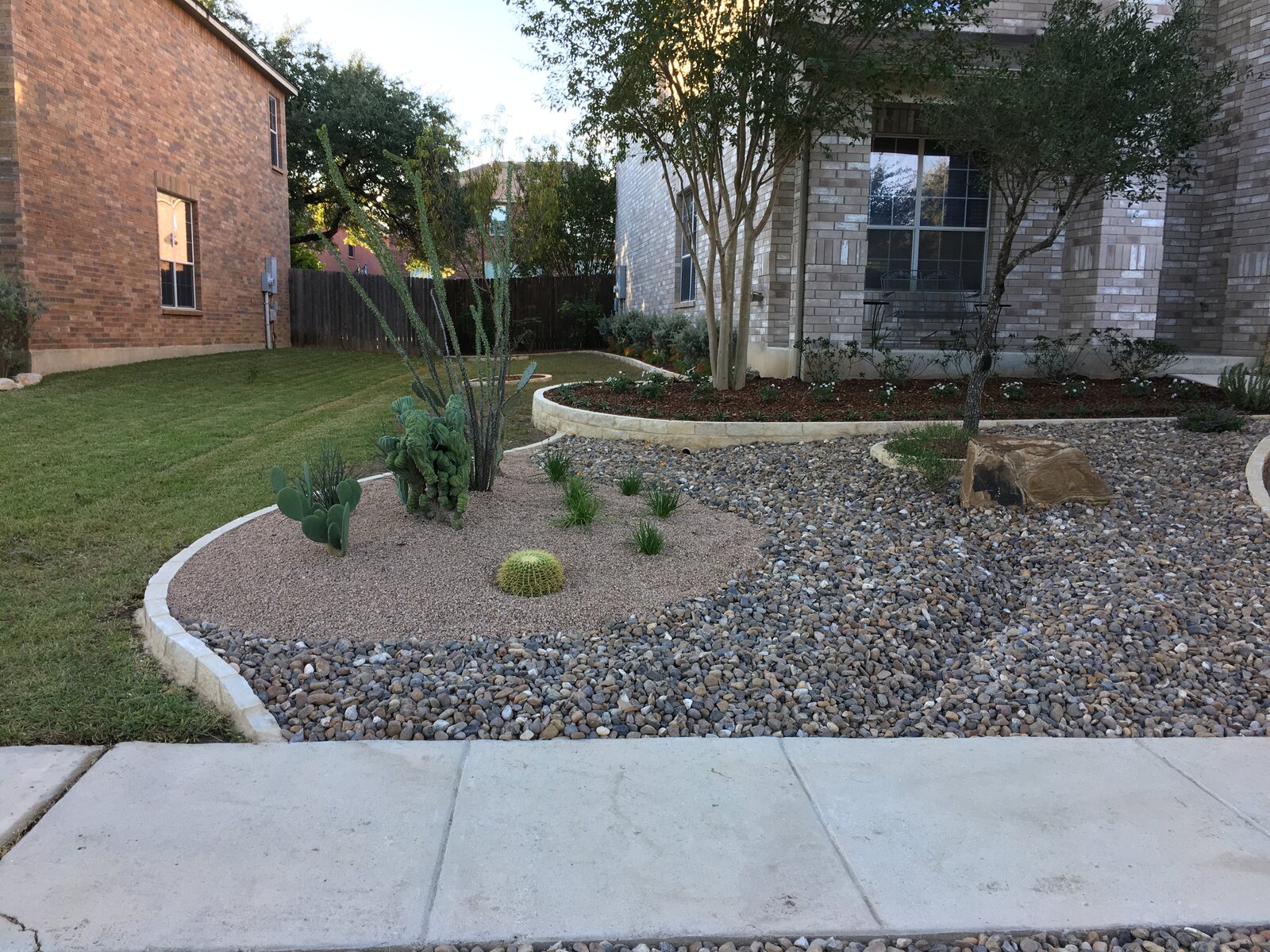 Xeriscape planting bed