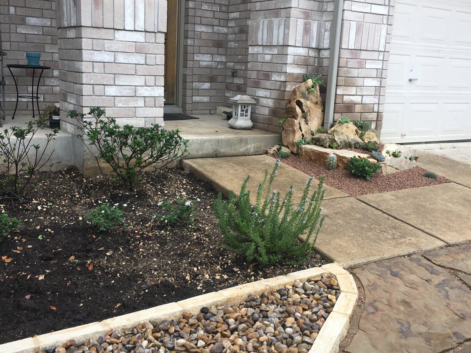 Xeriscape planting bed