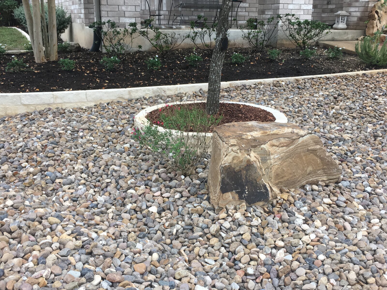 Stone and gravel yard