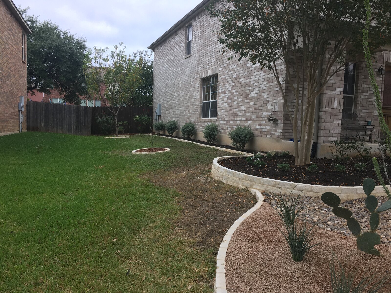 Completed outdoor living space