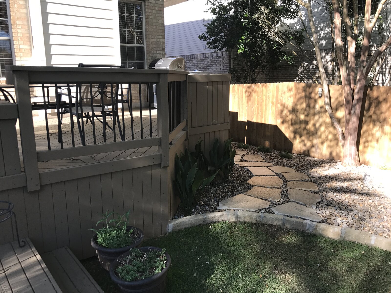 Completed outdoor living space