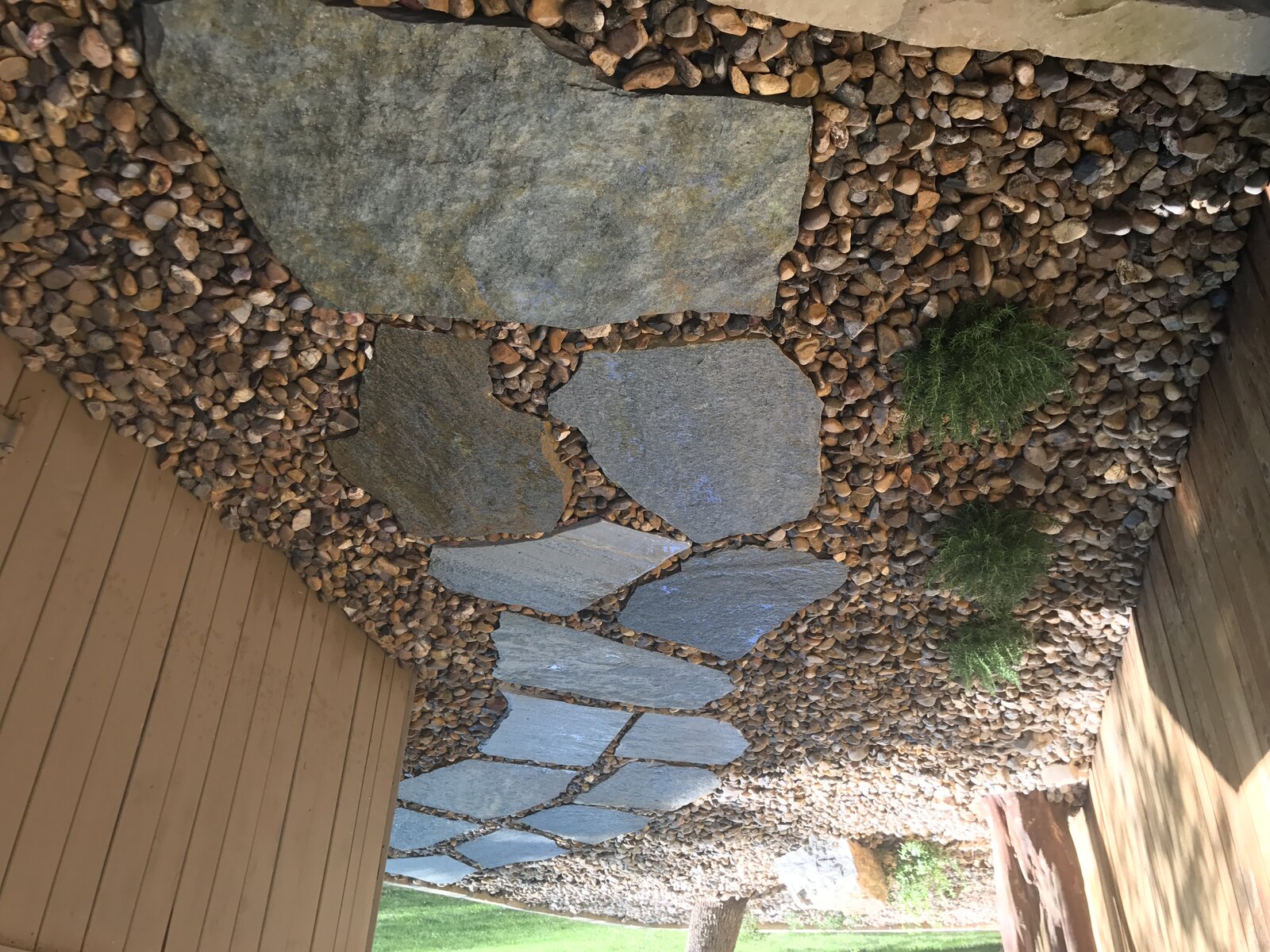 Backyard hardscape detail