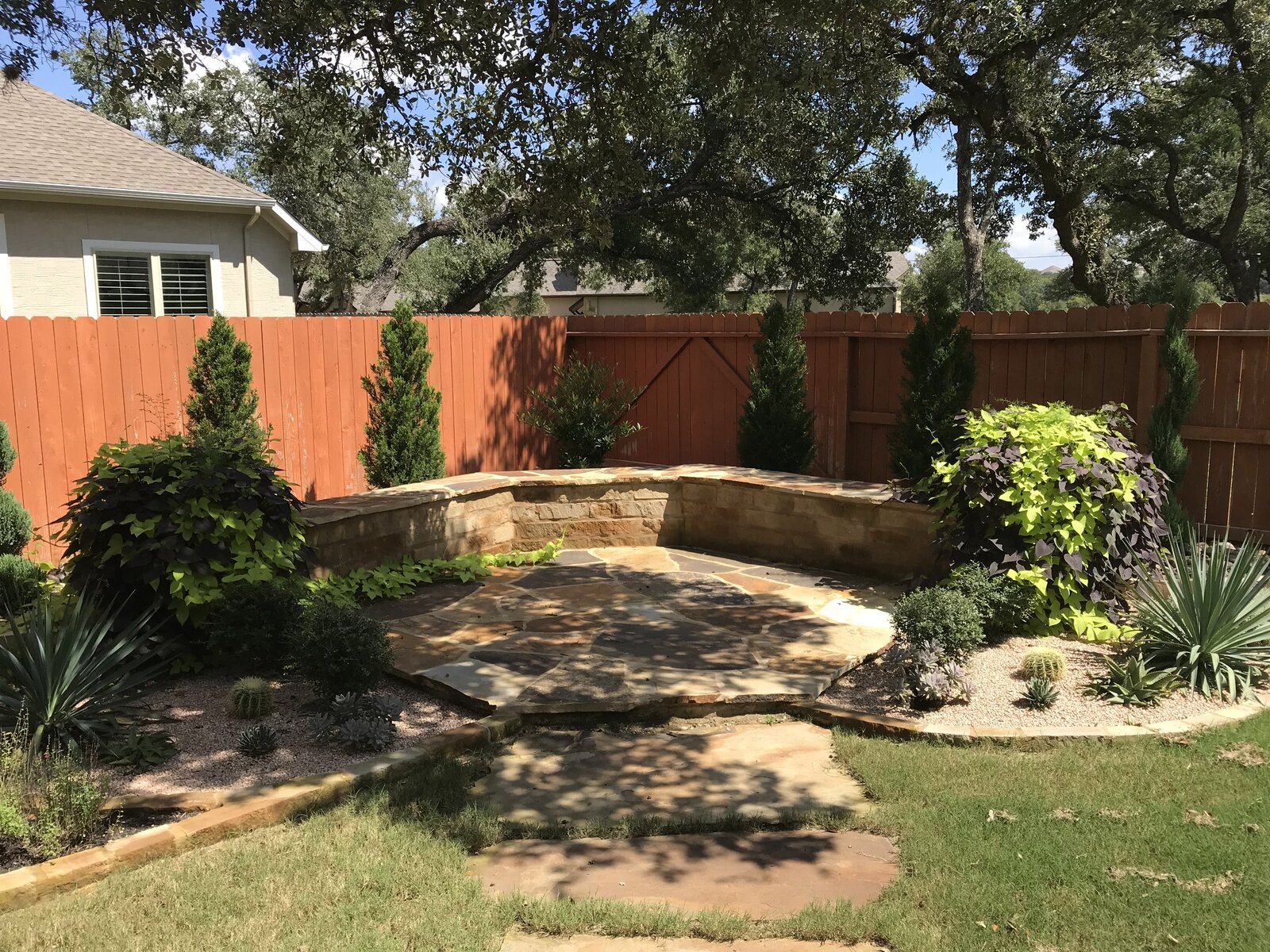 Completed outdoor living space