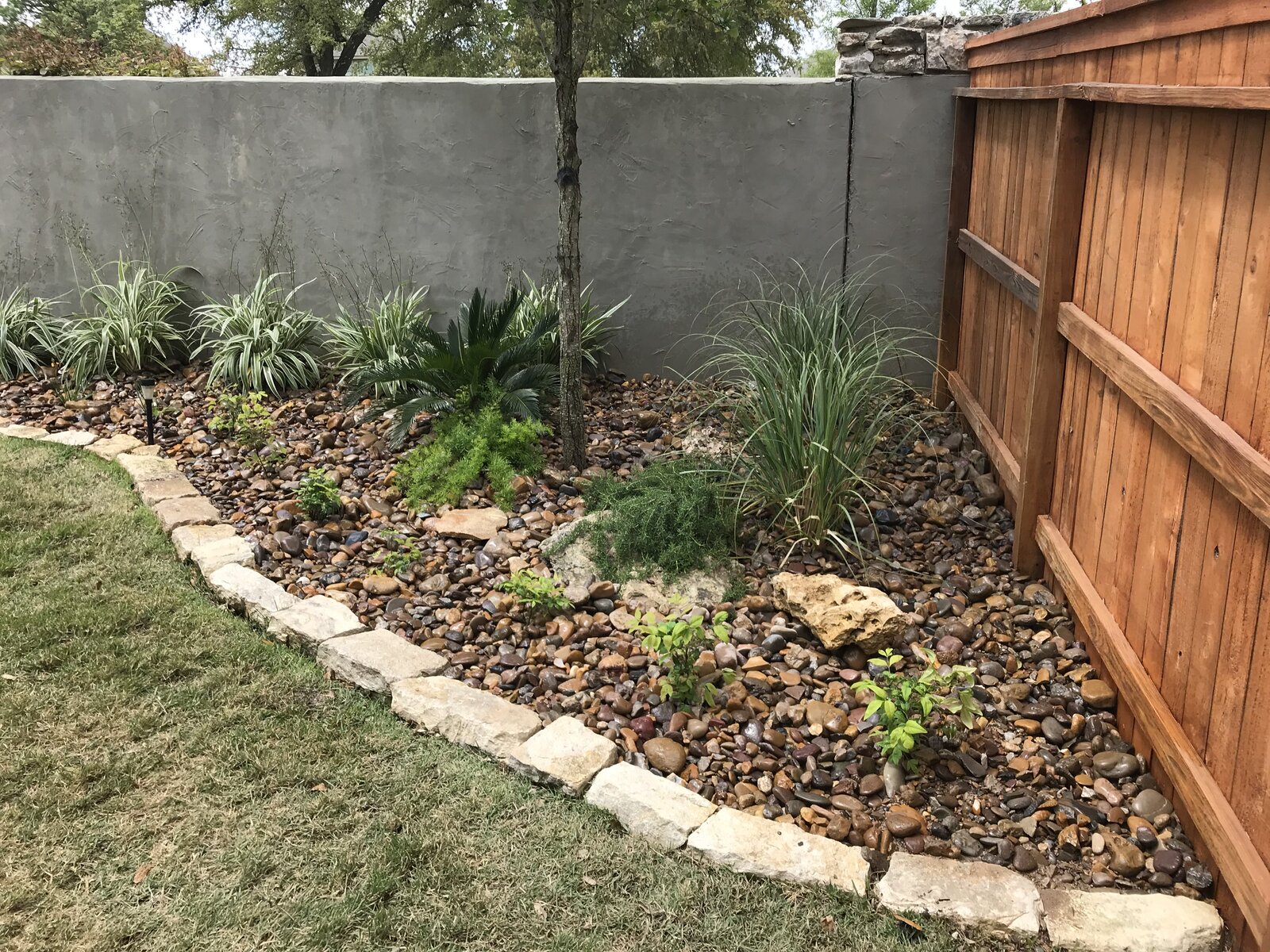 Xeriscape planting bed