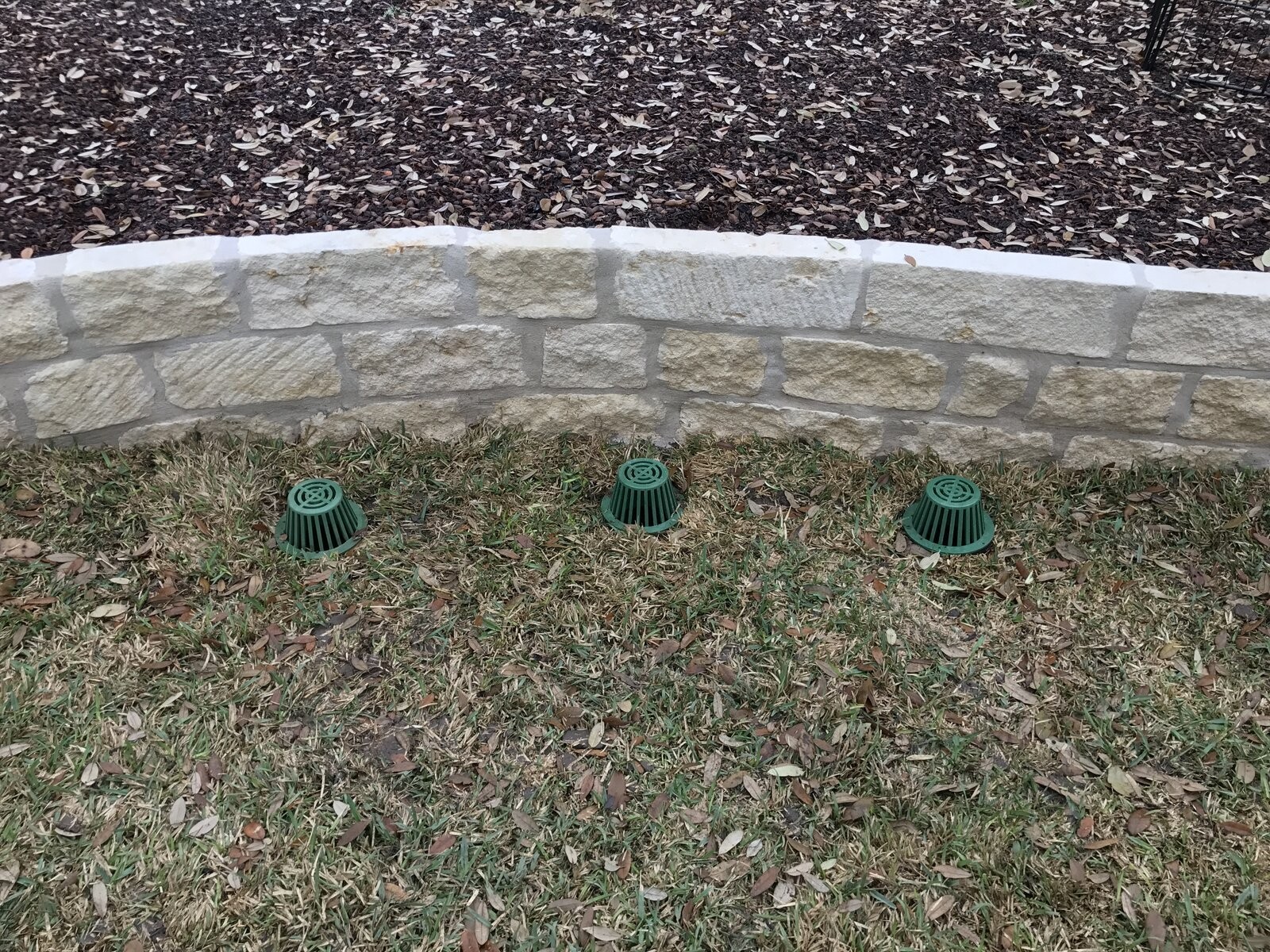 Backyard hardscape detail