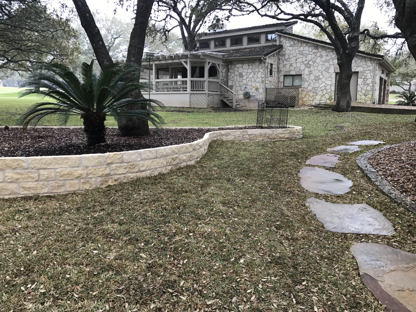 Xeriscape planting bed