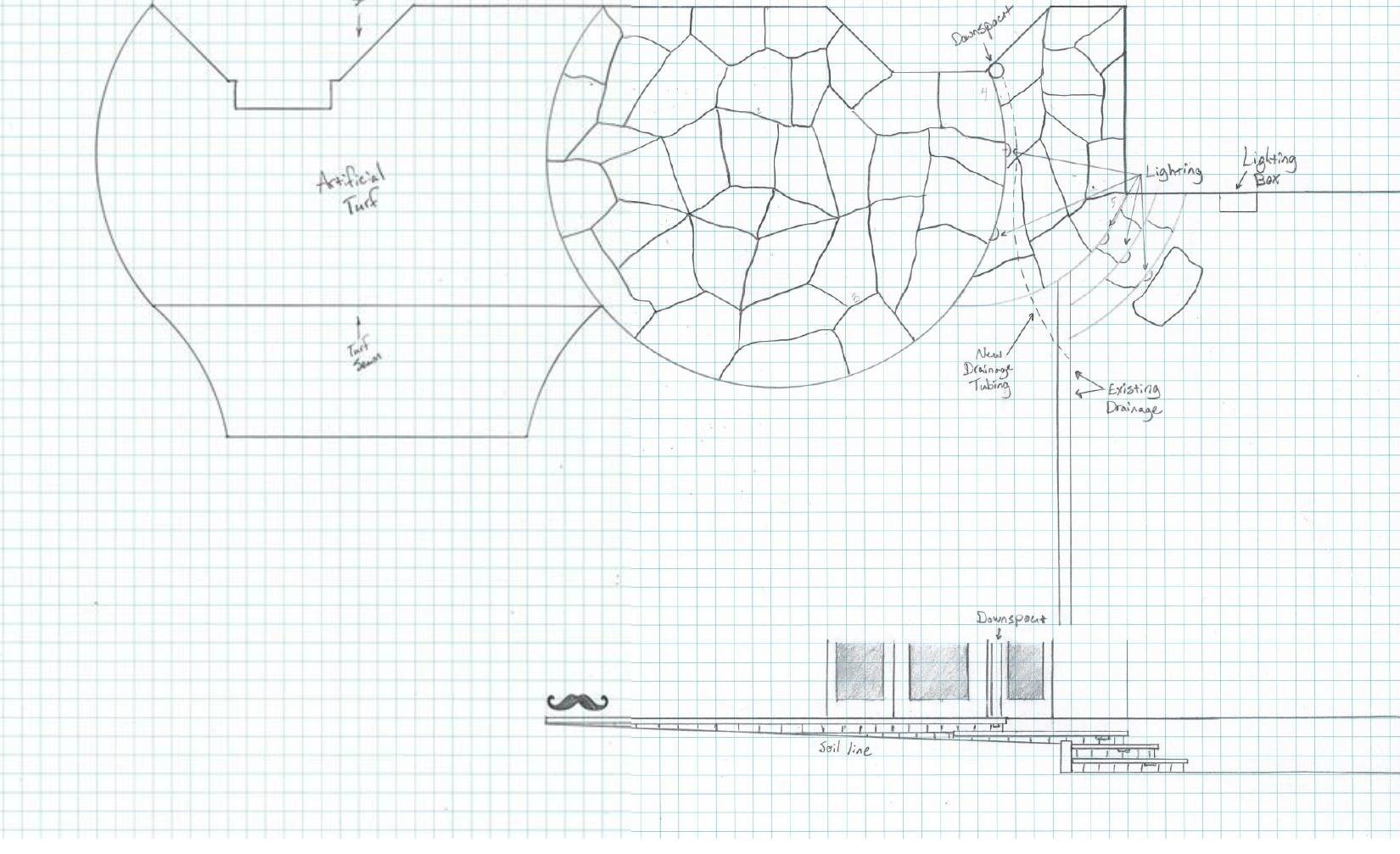 Original Texas Tough landscape plan sketch
